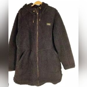 L. L . Bean Woman's Brown Mountain Pile Fleece Coat